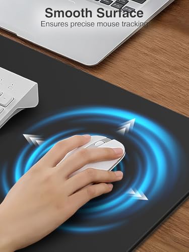 Wireless Charging Mouse Pad, 31.5"x15.8" Large Desk Mat, Smooth Glide - color: Black-31.5"x15.8"