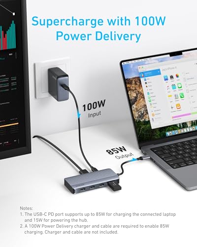 Anker 7-in-1 USB-C Hub, Dual Monitor USB C Docking Station - style: 7-in-1 【2 HDMI】