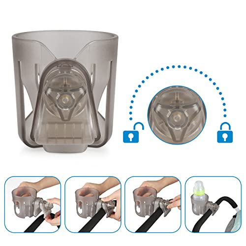Accmor Stroller Cup Holder, Cup Holder for Walker Bike Wheelchair - color: All Transparent Grey