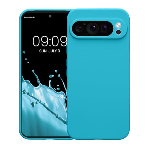 kwmobile Case Compatible with Google Pixel 9 Pro XL Case - Protective Slim TPU Phone Cover - Soft Matte Finish - Cool Glacier - color: Cool Glacier