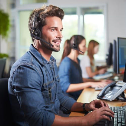 Arama Phone Headset for Office Phones for Polycom & Other IP Phones(A800S2)