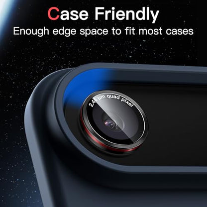 JETech Camera Lens Protector for iPhone Air, Black+Red, 1 Set - size: iPhone Air
