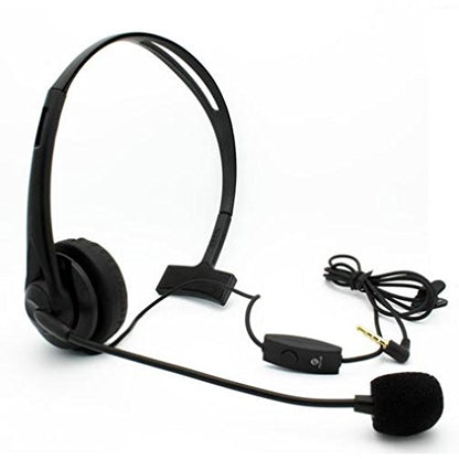 Wired Mono Headphone for Galaxy A10e, Earphone w Mic Headset 3.5mm Single Earbud Hands-Free Microphone Over-The-Head Compatible with Samsung Galaxy A10e