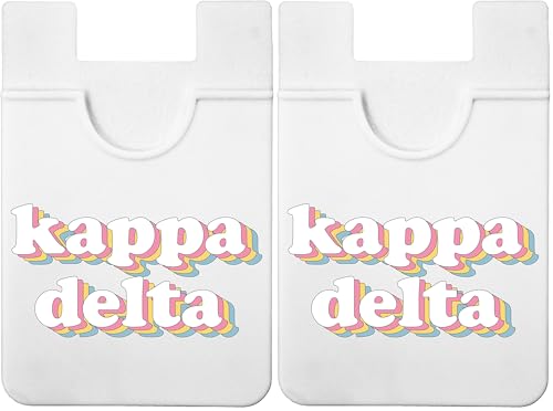 Sorority Shop Kappa Delta Koala Pouch - Retro Design Card Holder for Mobile Case- Phone Wallet Stick on - Ultra-Thin and Lightweight Device Case Wallet - Holds Cards and Cash (Pack of 2) - size: 2.25"W x 3.25"L (Pack of 2)