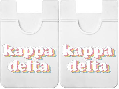 Sorority Shop Kappa Delta Koala Pouch - Retro Design Card Holder for Mobile Case- Phone Wallet Stick on - Ultra-Thin and Lightweight Device Case Wallet - Holds Cards and Cash (Pack of 2) - size: 2.25"W x 3.25"L (Pack of 2)