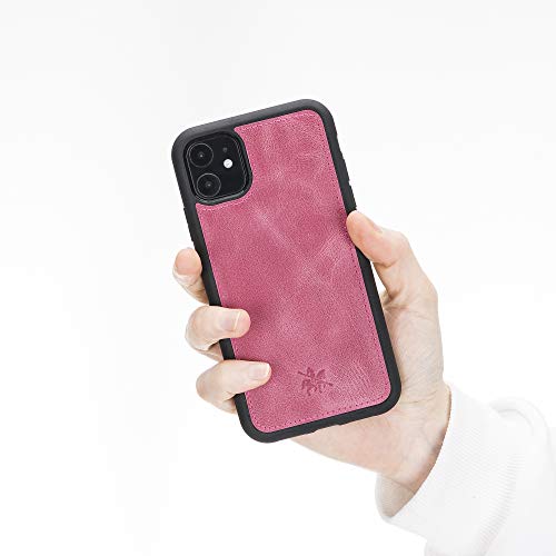 Venito Lucca Leather Case Compatible with iPhone 11 (6,1 inch) – Extra Secure with Padded Back Cover - Dusty Rose - color: Dusty Rose, size: iPhone 11