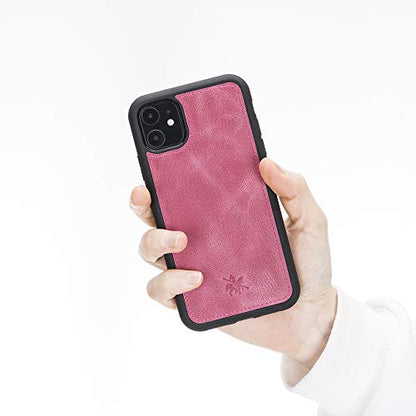 Venito Lucca Leather Case Compatible with iPhone 11 (6,1 inch) – Extra Secure with Padded Back Cover - Dusty Rose - color: Dusty Rose, size: iPhone 11