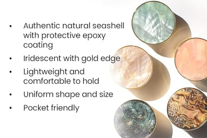 Grips by CRYSTALFY Onyx Reef Authentic Natural Abalone Seashell Crystal Phone Grip Holder, Expanding Kickstand, Natural Gemstone Swappable Top Accessory for iPhone, iPad, Kindle, Mobile Devices - color: Onyx Reef