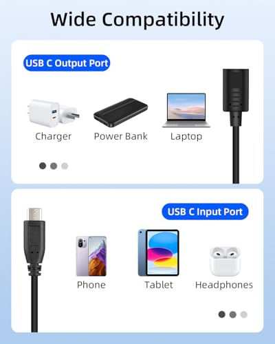 USB C Multi Charging Cable 30cm, 5V/3A USB C Splitter 1 in 3 Out,Type C Splitter Cable Female to 3 Male,Supports Data Sync & Charging for Phones,Tablets,Cameras,Power Banks (2Pack) - style: Type-C female to 3 Type-C male 30cm