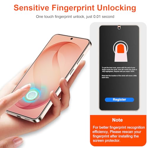2 Pack 4 Way 360 ° Matte Privacy Screen Protector for Samsung Galaxy S26 6.2 Inch [Not Glass], Anti-Scratch, Anti-Glare, Support Fingerprint Unlock - size: Samsung Galaxy S26