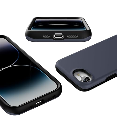 Casely iPhone 16e Case | The Boyfriend Collection | Slate Blue | Bold Protective Design | MagSafe Compatible Design - color: The Boyfriend Collection | Slate Blue