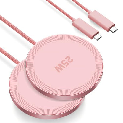 MagSafe 25W Magnetic Wireless Charger Fast Charging Pad for iPhone - color: Pink
