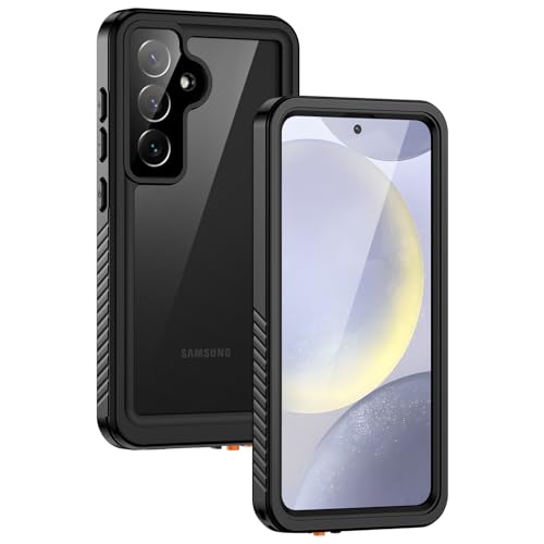 Lanhiem for Samsung Galaxy S24 Phone Case IP68 Waterproof Dustproof, Built-in Screen Protector, Rugged Full Body Shockproof Protective Cover for Galaxy S24 5G 6.2 Inch, Black - color: Black, size: 6.2" for S24