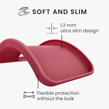 kwmobile Case Compatible with Samsung Galaxy Xcover7 Case - Soft Slim Protective TPU Silicone Cover - Dark Rose - color: Dark Rose
