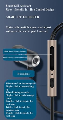 TRON Wired Headphone with Aux & Type-C & Lightning Connector, Microphone, Noise-Isolating, (Earbuds with AUX and Mic - Carrying case Included TR70) - style: Earbuds with AUX and Mic - carrying case included TR70