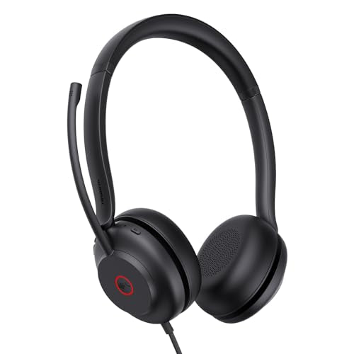 Yealink UH35 Wired Headset,USB-A,AI Noise Canceling Mic,Call Control,On-Ear - color: USB-A (Teams), size: Dual-Ear