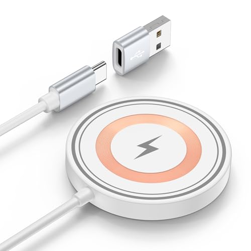 15W MagSafe Charger Magnetic Wireless Charger for iPhone 17 Pro Max/17 Pro - color: White-1