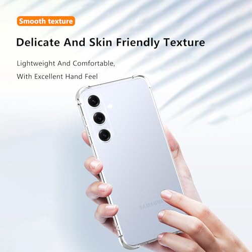Phone Case for Samsung Galaxy S26 FE Clear Case with 2 Pack Built-in Screen Protector,Shockproof Soft TPU Bumper and Hard PC Back Case,Non-Yellowing,Drop Protection,Slim Fit Cover Case - color: Samsung Galaxy S26 FE