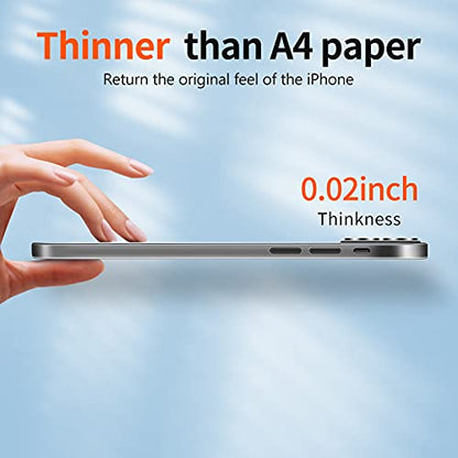 Compatible with iPhone 13 Mini Slim Case,Paper-Thin Transparent Finish Skin Back Case [Non Yellowing] Ultra Protective Cover with Camera Protection 5.4 Inch (Clear) - color: Clear, size: for iPhone 13 Mini 5.4inch