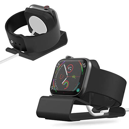 Sincetop Compatible with Apple Watch Charger Stand Ultra 2/Ultra/SE/9/8/7/6/5/4/3/2/1, Aluminum iWatch 49 45 41 44 40 42 38 Charging Holder Dock Nightstand Mode-Magnetic Charger not Included-Black - color: Black