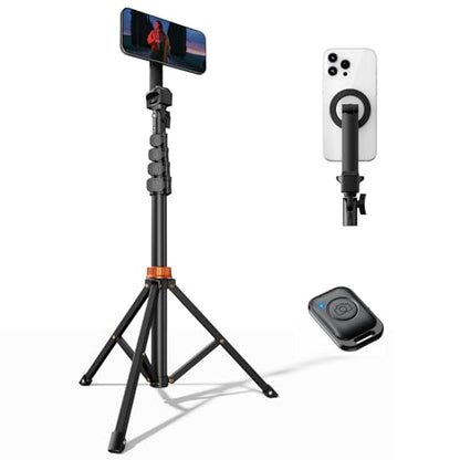 VIMOSE 66" Magnetic Phone Tripod, Tripod for iPhone with Remote