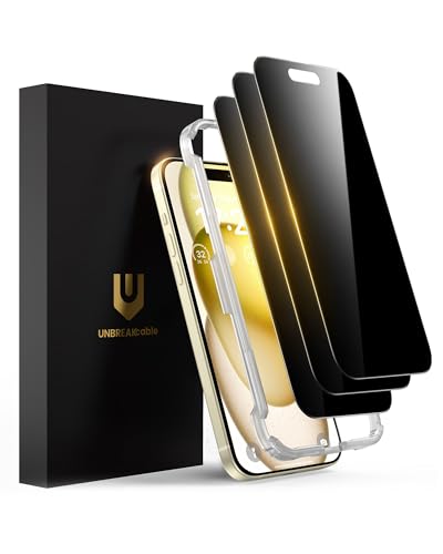 UNBREAKcable Privacy Screen Protector for iPhone 15-3 Pack - size: iPhone 15