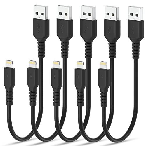 1FT USB A to Lightning Cable 5Pack, USB Type C Charger for iPhone 14/13/12 - size: 1FT