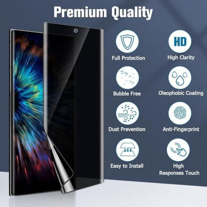 2 Pack Privacy Screen Protector TPU Film Fingerprint Works Compatible with Samsung Galaxy A35 5G, Anti-Spy Anti-Peep 3D Edge Case Friendly