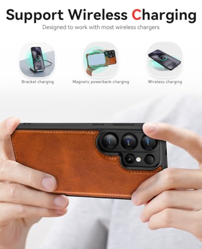 OCASE for Samsung Galaxy S26 Ultra Detachable Wallet Case with Card Holder, [2 in 1] PU Leather Flip Folio Case with RFID Blocking Stand Wrist Strap Shockproof Phone Cover 2026, Brown - color: Brown, size: Samsung Galaxy S26 Ultra