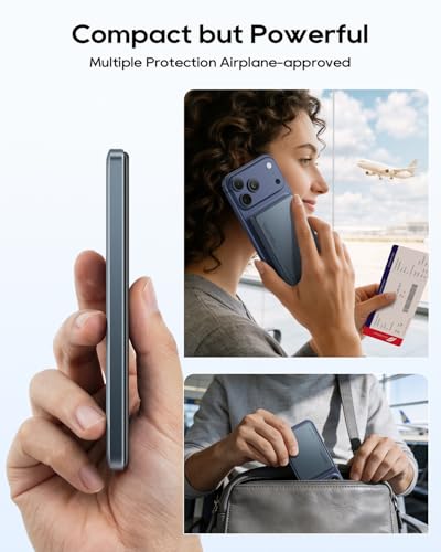 Kuulaa Magsafe Battery Pack 0.47'' 10000mAh Slim Magnetic Portable Charger Power Bank Support USB C PD 20W Fast Charging, Compatible with iPhone 16 Pro Max/15/14/13/12 Mini