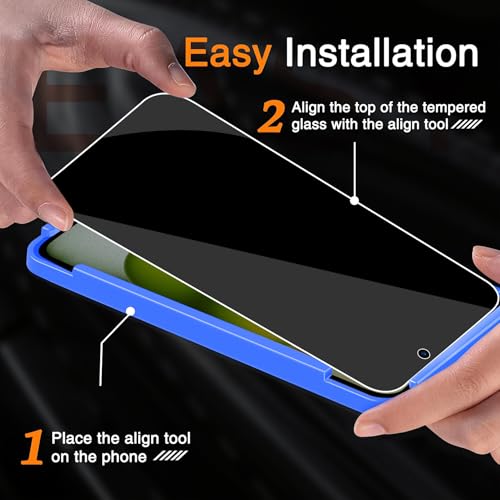 Wiaocit Tempered Glass Privacy Screen Protector for iPhone 15 - size: iPhone 15-6.1 Inch