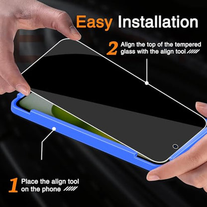 Wiaocit Tempered Glass Privacy Screen Protector for iPhone 15 - size: iPhone 15-6.1 Inch