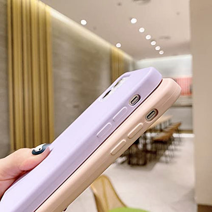 Compatible with iPhone 6/7/8/SE2/SE3,Crossbody Phone Case with Lanyard Cute Soft Silicone Case with Adjustable Shoulder Strap Shockproof Protector Compatible with Women Girls Purple - color: Purple, size: iPhone 6/7/8/SE2/SE3