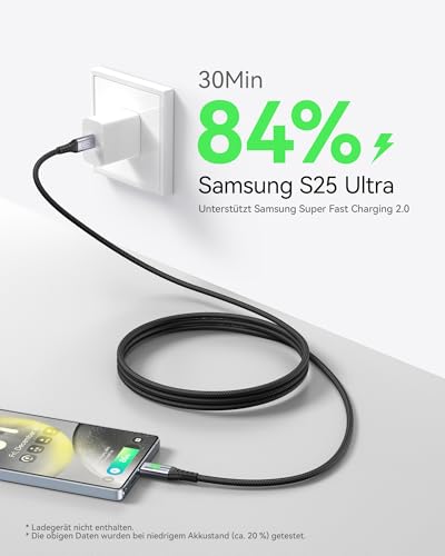 INIU USB C Cable, [1ft+1ft] 100W PD Fast Charging USB C to USB C Cable - color: Black, size: 1ft+1ft