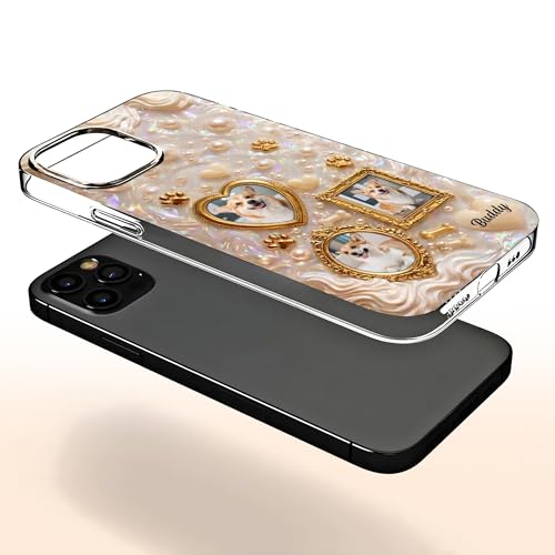 Our Furry Friend Forever, Personalized Clear Phone Case, Gift for Dog Lovers Custom Pet Dog Cat Name Breed Protective Cover Accessories Unique Birthday for Women Men Mom Dad