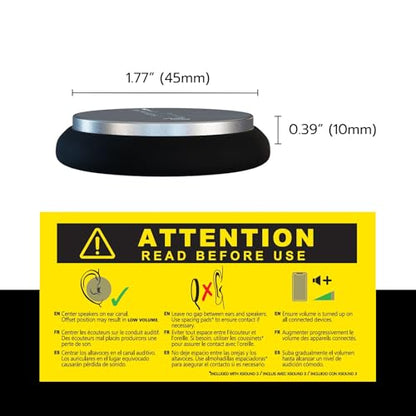 I A S U S XS2.1R Helmet Speaker with Foam Spacers Kit - High Performance Speaker Headphones - 3.5mm Earbud Jack Compatible with Most Helmet Comm Systems - Fits Most Ski, Snowboard & Motorcycle Helmets