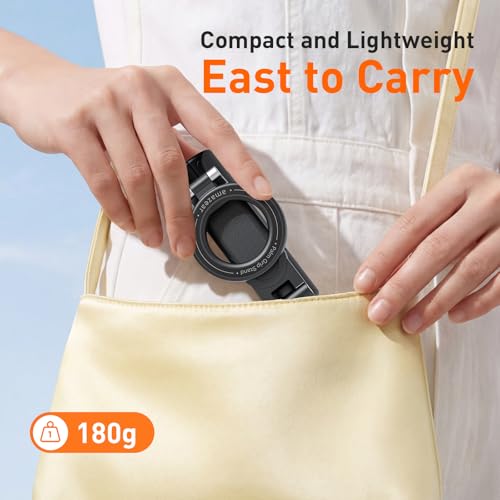 AMAZEAR Phone Camera Grip with Selfie Stick Tripod, Cellphone Accessories for iPhone 16 17 18 Pro Max with Multi-Functional Bluetooth Controller, Comfort Ergonomic Handle Holder, Black - color: Black