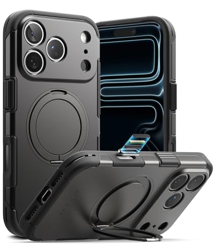 Ringke for iPhone 17 Pro Max Case [Alles Pro Gunmetal] | Compatible with MagSafe, 360° Rotating Kickstand, Camera Control Capture Button Protection, Powerful Magnet - color: Gunmetal, size: iPhone 17 Pro Max