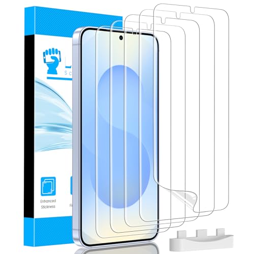 LYWHL 5 Pack for Samsung Galaxy S25 Plus Screen Protector [Like Original Fingerprint Unlock], Real Invisible Self-Healing Protective S25+ Film [Not Glass], HD Clear, Case Friendly, Scratch-Resistant - size: 6.7 inch - Samsung Galaxy S25 Plus