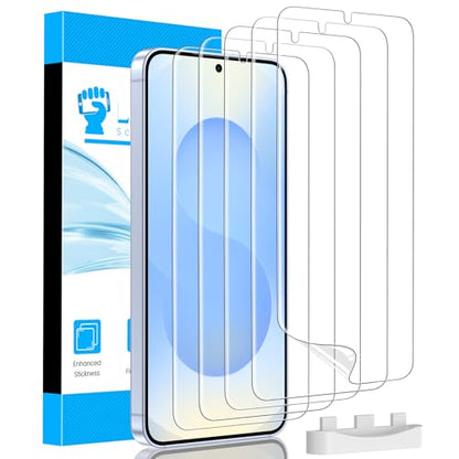 LYWHL 5 Pack for Samsung Galaxy S25 Plus Screen Protector [Like Original Fingerprint Unlock], Real Invisible Self-Healing Protective S25+ Film [Not Glass], HD Clear, Case Friendly, Scratch-Resistant - size: 6.7 inch - Samsung Galaxy S25 Plus
