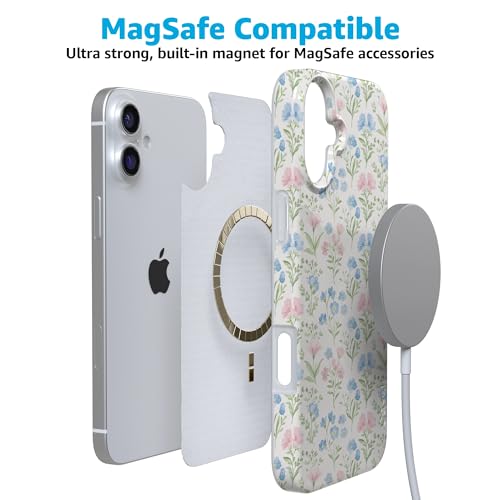 Casely iPhone 16 Case | Pastel Garden | Sunday Best | Compatible with MagSafe | Classic Ultra Slim Design - color: Sunday Best | Pastel Garden, size: Iphone 16