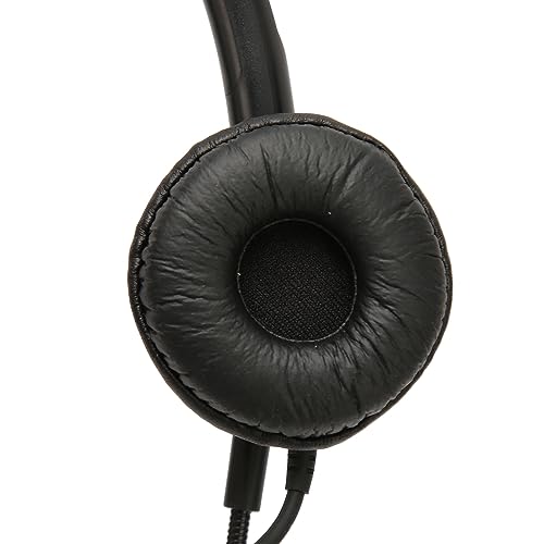 SUNGOOYUE Telephone Headset, Single Ear Wired Headphone with Noise Canceling Microphone and Adjustable Headband for Call Center Customer Service Office PC