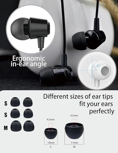 Teens Wired Earbuds with Case, 3.5mm Headphones for School, Gold Hive - color: Gold Hive
