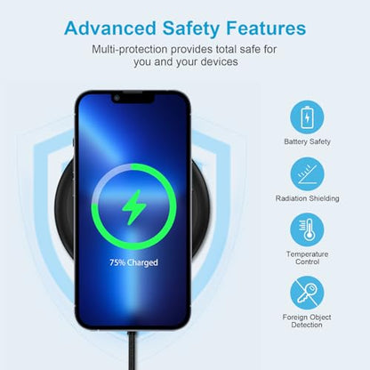 Wireless Charger for Samsung,15W Fast Wireless Charging Pad with QC Adapter