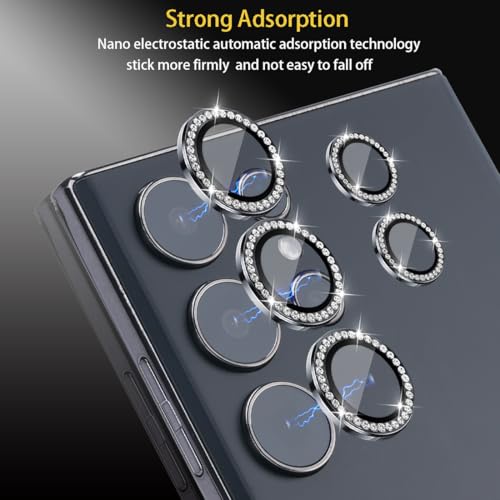 Camera Lens Protector for Samsung Galaxy S25 Ultra, Diamond Black - color: Diamond Black