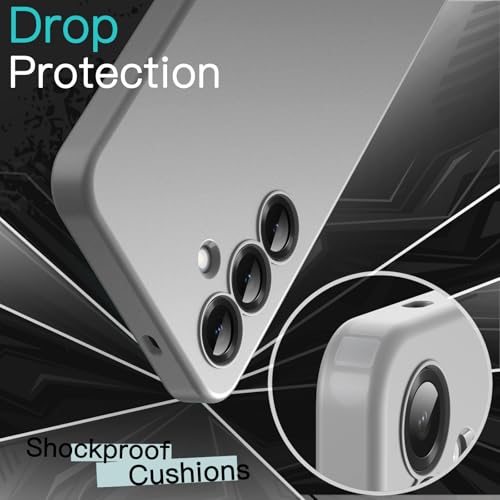 JETech Slim Case for Samsung Galaxy S25 Plus, Silver Shadow | Camera Lens Protection, Soft TPU Design, Matte Finish, Shockproof Protection - color: Silver Shadow, size: Galaxy S25 Plus