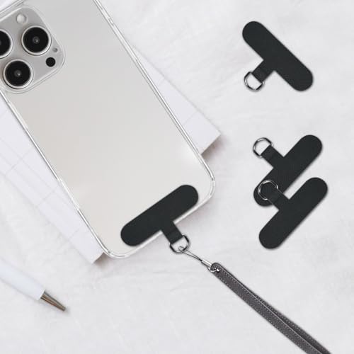Phone Tether Tab, 8 Pack Adhesive-Free Phone Lanyard Tab with Loop