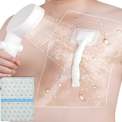Waterproof Shower Protector Bandage 6x8 inch for Large Port Surgery Incisions Cover Guard Tattoo Second Skin Healing Aftercare Bath Patch Transparent Film Clear Adhesive Wounds Dressing (Pack of 50) - size: 6x8 Inch (Pack of 50)
