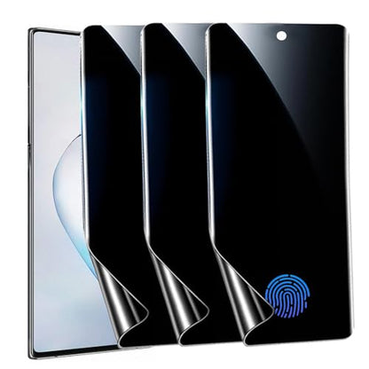 nulala Privacy Screen Protector for Samsung Galaxy Note 10 Plus [Not Glass] Support Fingerprint Unlock -Touch Sensitive Anti-Spy Flexible TPU Film for Samsung Note 10+, 3-Pack - size: Galaxy Note 10 Plus