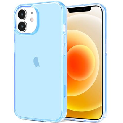 JJGoo Compatible with iPhone 12 Case & 12 Pro Case Clear Soft Transparent Shockproof Protective Slim Thin Bumper Phone Cover for 12 and 12 Pro - 6.1 inch, Clear Blue - color: Blue